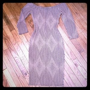 Off the shoulder bodycon midi dress